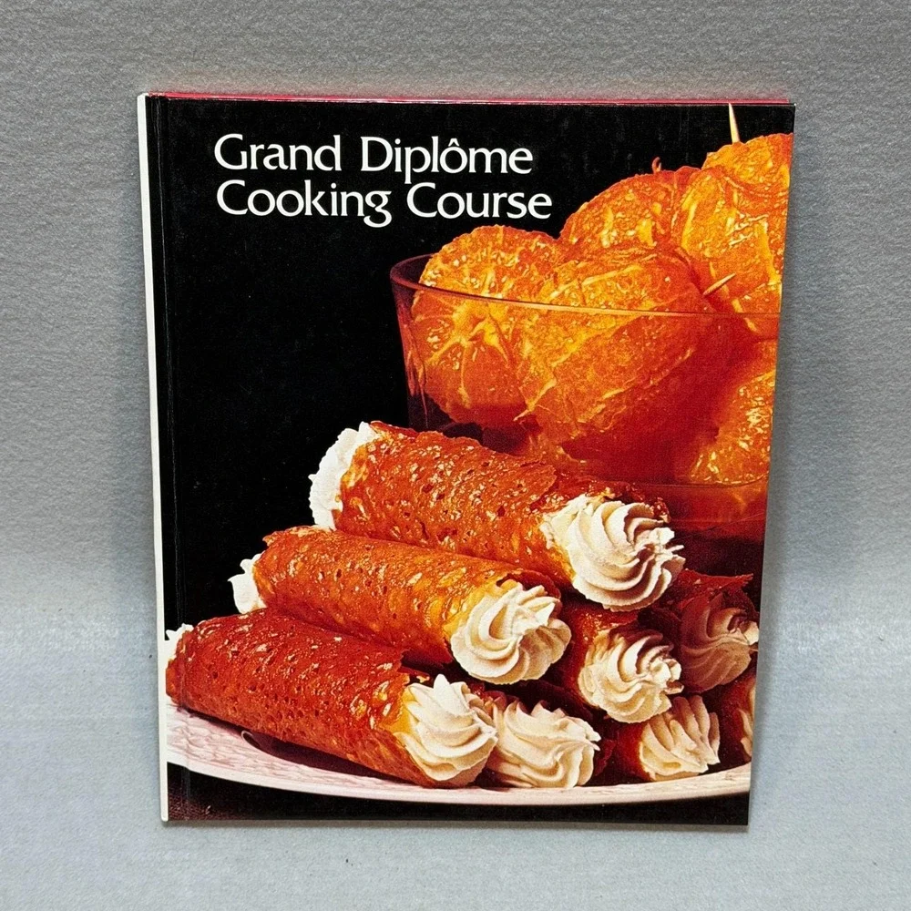 Vintage 1972 Grand Diplôme Cooking Course Vols 1-4 HC Cookbook Gourmet Recipes
